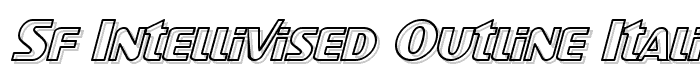 SF Intellivised Outline Italic font